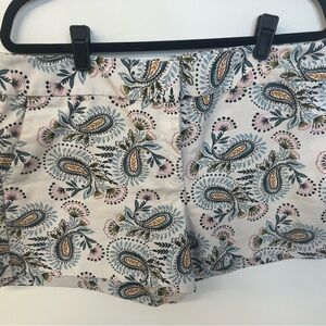 LOFT Women's Chino Shorts Paisely Print Sz 12
